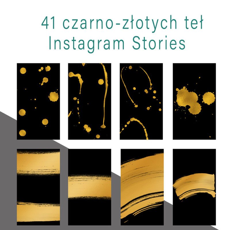 instagram-stories-cyfrowe-tla-czarny-złoty-tusz-kleks-mazniecie-farba-social-media-zestaw-teł