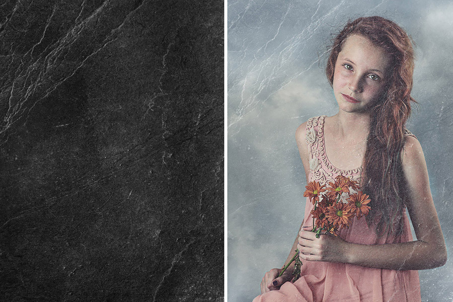 tekstury-black-screen-portret-dziewczynki-efekt-starego-zdjecia