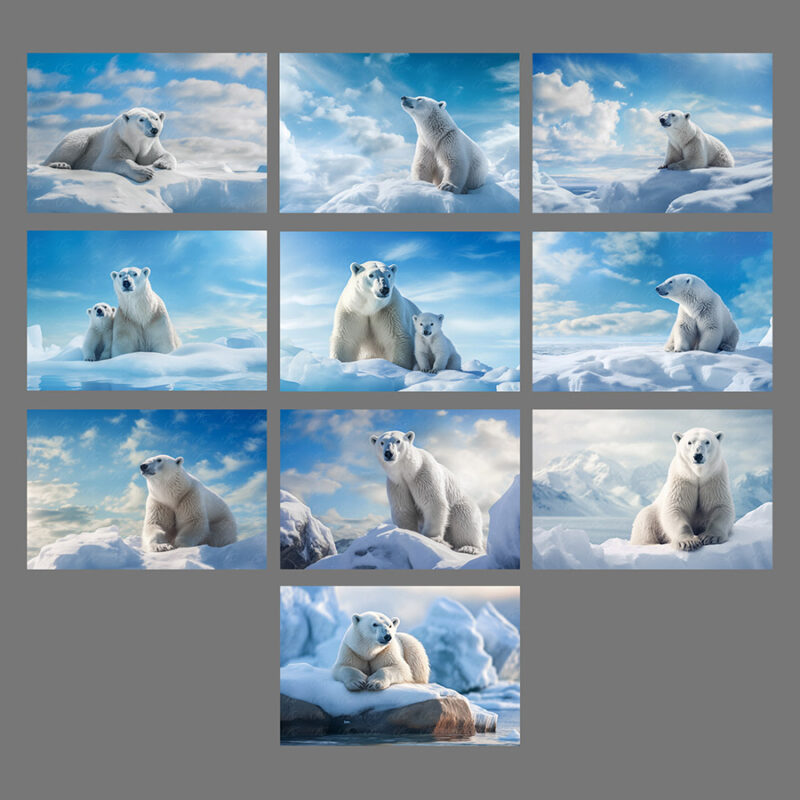 niedzwiedz-polarny-zima-niebieskie-niebo-snieg-tło-cyfrow-gory-fotomanipulacja-fotomontaz-3